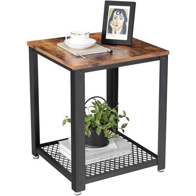 VASAGLE Beistelltisch - Schwarz & Braun - 40x40x50cm VASAGLE Beistelltisch - Schwarz & Braun - 40x40x50cm