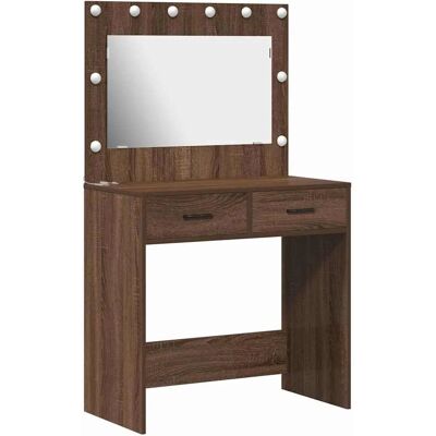 vidaXL Braune Eiche Spiegelschrank - Kosmetiktisch vidaXL Braune Eiche Spiegelschrank - Kosmetiktisch