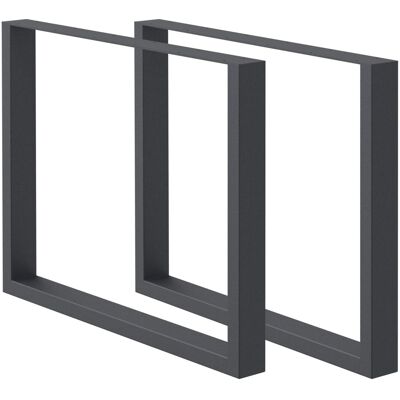 ECD Germany 2x Tischbeine aus Vierkantprofilen 90 x 72 cm Anthrazit aus Stahl ECD Germany 2x Tischbeine aus Vierkantprofilen 90 x 72 cm Anthrazit aus Stahl
