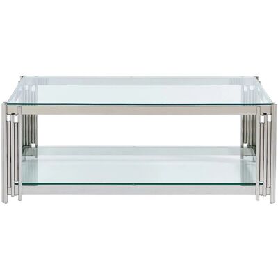 Pascal Morabito NOMELANO Stahl & Glas Couchtisch - Modernes Design Pascal Morabito NOMELANO Stahl & Glas Couchtisch - Modernes Design