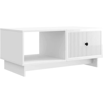 vidaXL Couchtisch Hochglanz Weiß 90 x 50 x 40 cm Holzwerkstoff 894039 vidaXL Couchtisch Hochglanz Weiß 90 x 50 x 40 cm Holzwerkstoff 894039