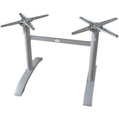 DELUKE Tischgestell ILSE Doppelwangen Aluminium Silberoptik 72x60x102cm Tischuntergestell Tischbeine DELUKE Tischgestell ILSE Doppelwangen Aluminium Silberoptik 72x60x102cm Tischuntergestell Tischbeine