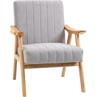 HOMCOM Polsterstuhl mit Armlehnen im Skandi-Design 68 x 74 x 82 cm HOMCOM Polsterstuhl mit Armlehnen im Skandi-Design 68 x 74 x 82 cm