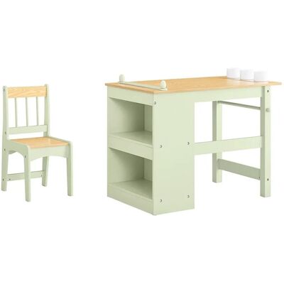 SoBuy Kindertisch mit 1 Stuhl Kindersitzgruppe Maltisch für Kinder Grün 80x66x50cm KMB60-GR SoBuy Kindertisch mit 1 Stuhl Kindersitzgruppe Maltisch für Kinder Grün 80x66x50cm KMB60-GR