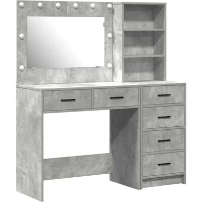vidaXL Set aus 2 Beton grau Beton Mittel Stauraum Highboard - Highboard vidaXL Set aus 2 Beton grau Beton Mittel Stauraum Highboard - Highboard