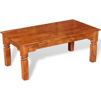 vidaXL Massivholztisch 110x60x45 cm - Kaffee, Beistell, Endtisch, Wohnzimmer vidaXL Massivholztisch 110x60x45 cm - Kaffee, Beistell, Endtisch, Wohnzimmer