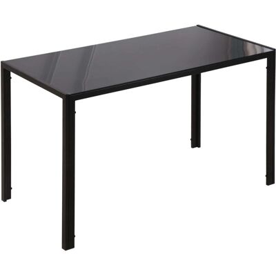 HOMCOM Esstisch für 4 Personen mit Tischplatte Metall Schwarz 120 x 60 x 75 cm HOMCOM Esstisch für 4 Personen mit Tischplatte Metall Schwarz 120 x 60 x 75 cm