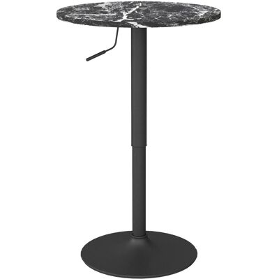 HOMCOM Bartisch mit Marmoroptik Spanplatte Schwarz 60L x 60B x 93,5H cm HOMCOM Bartisch mit Marmoroptik Spanplatte Schwarz 60L x 60B x 93,5H cm