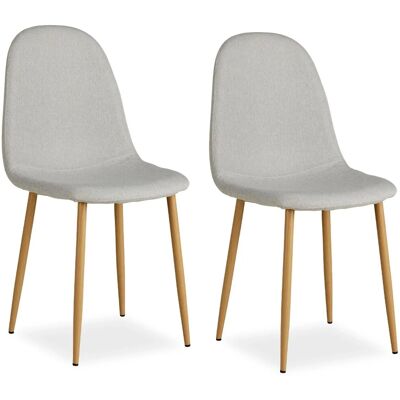 Homestyle4u Esszimmerstuhl 2er Set in Grau 2336 Homestyle4u Esszimmerstuhl 2er Set in Grau 2336