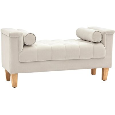 HOMCOM Sitzbank Polsterbank Polyester Beige 115L x 44B x 58H cm HOMCOM Sitzbank Polsterbank Polyester Beige 115L x 44B x 58H cm