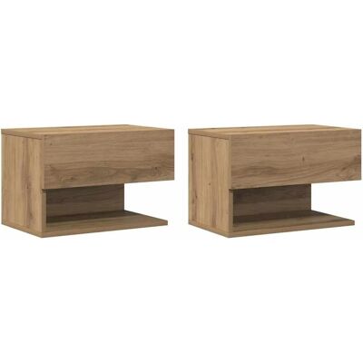 vidaXL Wand-Nachttische 2 Stk Artisan-Eiche 856823 vidaXL Wand-Nachttische 2 Stk Artisan-Eiche 856823
