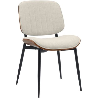 DELUKE Besucherstuhl DURBAN Stoff Walnuss/creme 49x57x83cm Konferenzstuhl Wartezimmerstuhl Bürostuhl DELUKE Besucherstuhl DURBAN Stoff Walnuss/creme 49x57x83cm Konferenzstuhl Wartezimmerstuhl Bürostuhl