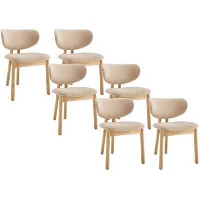Vente-unique Stuhl Faldra Beige Naturfarben Hell 50 cm Vente-unique Stuhl Faldra Beige Naturfarben Hell 50 cm