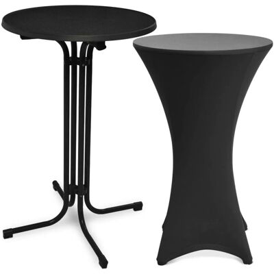 Beautissu Bellini Stehtisch ø 80cm Schwarz mit Stella Stehtischhusse ø 80cm Schwarz Beautissu Bellini Stehtisch ø 80cm Schwarz mit Stella Stehtischhusse ø 80cm Schwarz