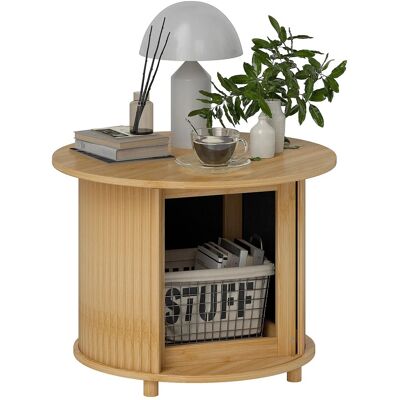 HOMCOM Couchtisch Wohnzimmertisch Bambus Naturholz 60 x 45H cm HOMCOM Couchtisch Wohnzimmertisch Bambus Naturholz 60 x 45H cm