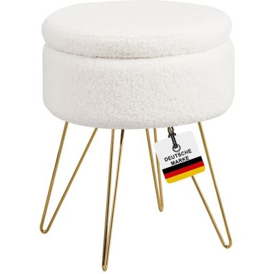Albatros Hocker CANNES Sherpa Bezug Weiss Albatros Hocker CANNES Sherpa Bezug Weiss