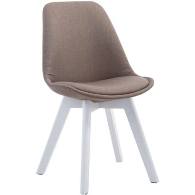 DELUKE Besucherstuhl LAGOS Stoff Taupe 48x55x84cm Weiß Konferenzstuhl Wartezimmerstuhl Bürostuhl DELUKE Besucherstuhl LAGOS Stoff Taupe 48x55x84cm Weiß Konferenzstuhl Wartezimmerstuhl Bürostuhl