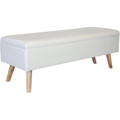 Relaxdays Sitzbank MDF Eukalyptusholz Weiß Leinenoptik Gepolstert Klappbar mit Stauraum 110 cm x 40 cm x 40 cm 14,3 kg Relaxdays Sitzbank MDF Eukalyptusholz Weiß Leinenoptik Gepolstert Klappbar mit Stauraum 110 cm x 40 cm x 40 cm 14,3 kg
