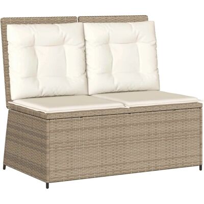 Furnicato Reclining Gartenbank Poly Rattan Beige 110 X 67 X 95 Cm Furnicato Reclining Gartenbank Poly Rattan Beige 110 X 67 X 95 Cm