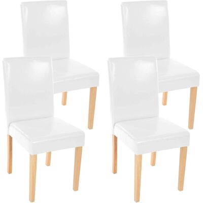 MCW Esszimmerstuhl Littau 4er-Set Kunstleder Weiß Helle Beine MCW Esszimmerstuhl Littau 4er-Set Kunstleder Weiß Helle Beine