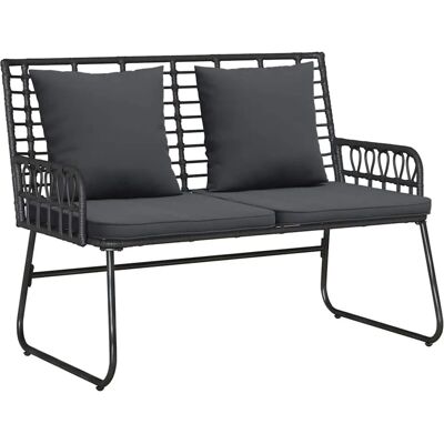 vidaXL Gartenbank Schwarz und Anthrazit Poly-Rattan, Stahl 42010351 vidaXL Gartenbank Schwarz und Anthrazit Poly-Rattan, Stahl 42010351