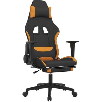vidaXL Gaming-Stuhl mit Massage & Fußstütze Schwarz und Orange Stoff Modell 1 vidaXL Gaming-Stuhl mit Massage & Fußstütze Schwarz und Orange Stoff Modell 1