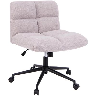 Costway Schneidersitz Stuhl mit Rollen Wippfunktion Modern Hellgrau Costway Schneidersitz Stuhl mit Rollen Wippfunktion Modern Hellgrau