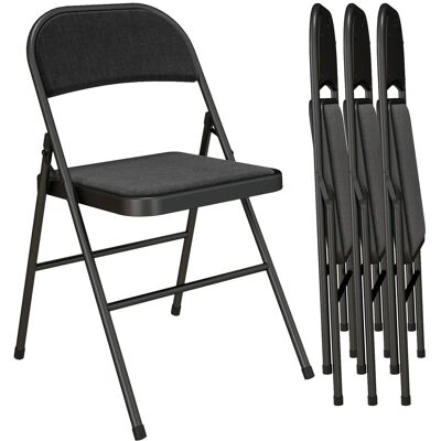 HOMCOM Klappstuhl Polyester 46L x 45B x 78H cm Schwarz HOMCOM Klappstuhl Polyester 46L x 45B x 78H cm Schwarz