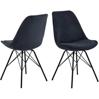 ebuy24 Eris Esszimmerstuhl Samt Anthrazitgrau ebuy24 Eris Esszimmerstuhl Samt Anthrazitgrau