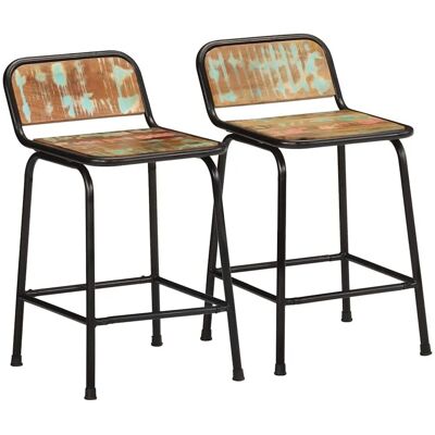 vidaXL Barhocker 2 Stk 46x35,5x70 cm Altholz Massivholz 4013536 vidaXL Barhocker 2 Stk 46x35,5x70 cm Altholz Massivholz 4013536