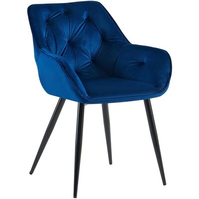 DELUKE Besucherstuhl MADRID Samt Blau 56x58x81cm Konferenzstuhl Wartezimmerstuhl Bürostuhl DELUKE Besucherstuhl MADRID Samt Blau 56x58x81cm Konferenzstuhl Wartezimmerstuhl Bürostuhl