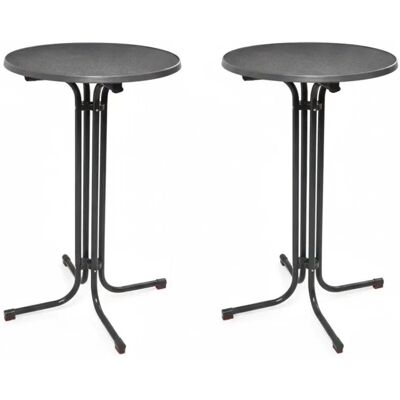 Beautissu Bellini Stehtisch ø80xH110cm Grau 2tlg Beautissu Bellini Stehtisch ø80xH110cm Grau 2tlg