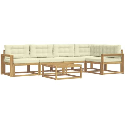 vidaXL Outdoor-Sofagarnitur 6 Stk Weiß und Creme 79 x 79 x 37 cm 3386484 vidaXL Outdoor-Sofagarnitur 6 Stk Weiß und Creme 79 x 79 x 37 cm 3386484