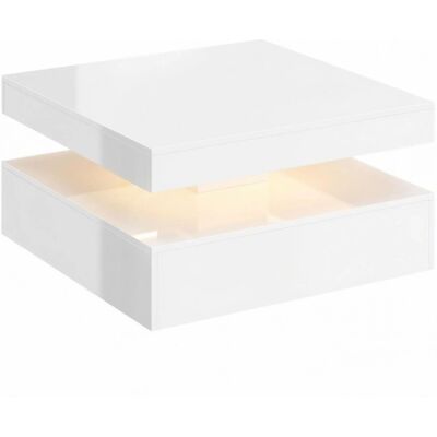 HOMCOM Coffee Table MDF 78L x 78B x 40H cm Hochglanzweiß HOMCOM Coffee Table MDF 78L x 78B x 40H cm Hochglanzweiß