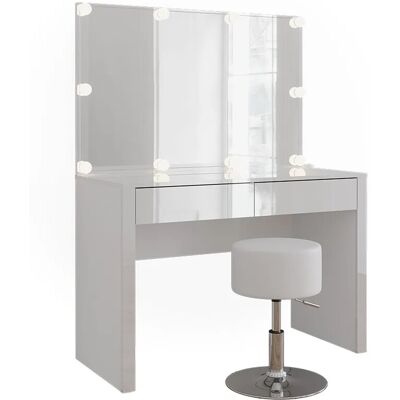 Vicco Schminktisch Annabelle Weiß Hochglanz/Weiß 110 cm mit LED-Beleuchtung und Hocker Vicco Schminktisch Annabelle Weiß Hochglanz/Weiß 110 cm mit LED-Beleuchtung und Hocker