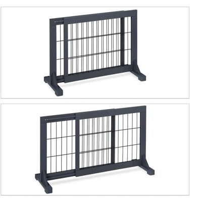 Relaxdays Absperrgitter Kiefernholz Stahl Grau Schwarz Ausziehbar Freistehend 56 cm x 70-108 cm x 32 cm 3,7 kg Relaxdays Absperrgitter Kiefernholz Stahl Grau Schwarz Ausziehbar Freistehend 56 cm x 70-108 cm x 32 cm 3,7 kg