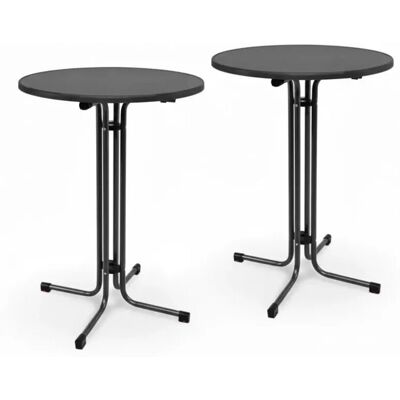 Beautissu Bellini Stehtisch ø70xH110cm Schwarz 2tlg Beautissu Bellini Stehtisch ø70xH110cm Schwarz 2tlg
