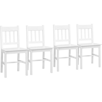 HOMCOM 4er Set Küchenstuhl mit Rückenlehne HOMCOM 4er Set Küchenstuhl mit Rückenlehne