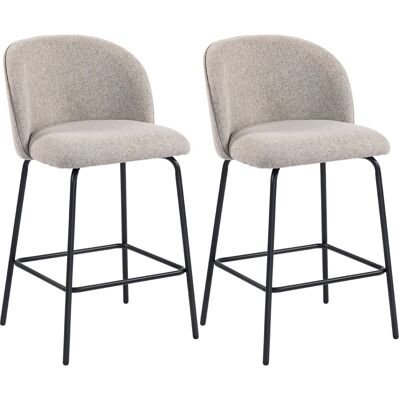 HOMCOM Barhocker Polyester Stahl 55L x 50B x 93H cm Hellgrau HOMCOM Barhocker Polyester Stahl 55L x 50B x 93H cm Hellgrau