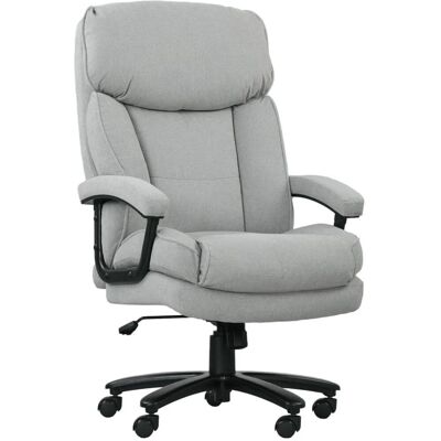 HOMCOM Bürostuhl Polyester 68,5L x 79B x 117-125cm Hellgrau HOMCOM Bürostuhl Polyester 68,5L x 79B x 117-125cm Hellgrau