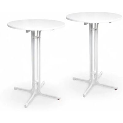 Beautissu Bellini Stehtisch ø80xH110cm Weiß 2tlg Beautissu Bellini Stehtisch ø80xH110cm Weiß 2tlg