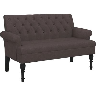 vidaXL Sitzbank mit Rückenlehne Dunkelbraun 120x62x75,5 cm Stoff 372123 vidaXL Sitzbank mit Rückenlehne Dunkelbraun 120x62x75,5 cm Stoff 372123