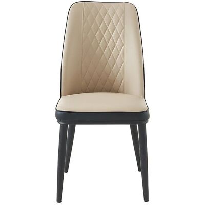 Vente-unique Stuhl Mildura Anthrazitgrau Beige 46 cm Vente-unique Stuhl Mildura Anthrazitgrau Beige 46 cm