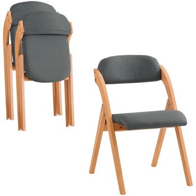 SoBuy 2er Set Esszimmerstuhl Klappstuhl Küchenstuhl Polsterstuhl mit Lehne Dunkelgrau FST92-SGx2 SoBuy 2er Set Esszimmerstuhl Klappstuhl Küchenstuhl Polsterstuhl mit Lehne Dunkelgrau FST92-SGx2