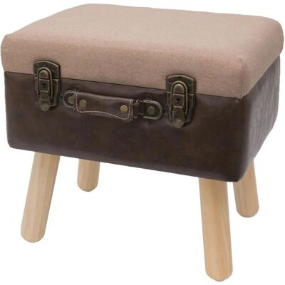 HMF VSH101-40CM Sitzhocker Koffer mit Stauraum im Vintage-Design 40 x 32 x 39 cm Klassik HMF VSH101-40CM Sitzhocker Koffer mit Stauraum im Vintage-Design 40 x 32 x 39 cm Klassik
