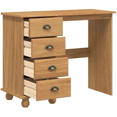 Vidaxl - Schreibtisch 'askim' mit Schubladen 95x40x75 cm Massives Kiefernholz Vidaxl - Schreibtisch 'askim' mit Schubladen 95x40x75 cm Massives Kiefernholz