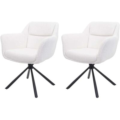 MCW K33 Esszimmerstühle Set - Weiß - Modern & Drehbar MCW K33 Esszimmerstühle Set - Weiß - Modern & Drehbar