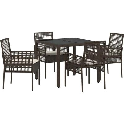 Vidaxl 5-teiliges Gartentisch-Set - Modern, Wetterfest, für 4 Vidaxl 5-teiliges Gartentisch-Set - Modern, Wetterfest, für 4