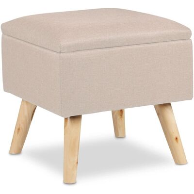 Relaxdays Hocker mit Stauraum Kunstleinen MDF Holz Beige Gepolstert 40 cm x 40 cm x 40 cm 6,5 kg Relaxdays Hocker mit Stauraum Kunstleinen MDF Holz Beige Gepolstert 40 cm x 40 cm x 40 cm 6,5 kg