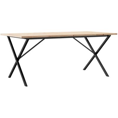 vidaXL Esstisch X-Frame 180x90 cm Massives Kiefernholz und Stahl - Esstisch vidaXL Esstisch X-Frame 180x90 cm Massives Kiefernholz und Stahl - Esstisch